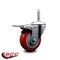 Service Caster 4 Inch Red Polyurethane Wheel Swivel 34 Inch Threaded Stem Caster Total Lock Brake SCC SCC-TSTTL20S414-PPUB-RED-34212 - alternate 3